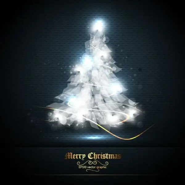 beautifully halo christmas tree 01 vector