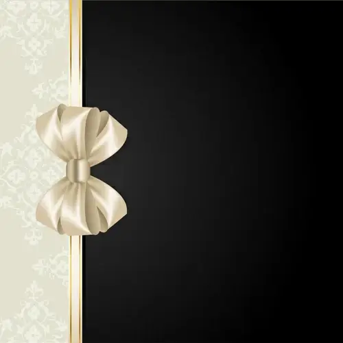 beige with black background and bow vector