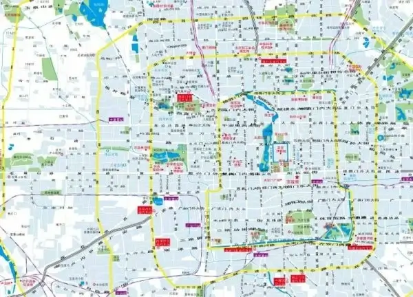 beijing city map vector