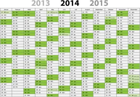 best calendars14 design elements vector