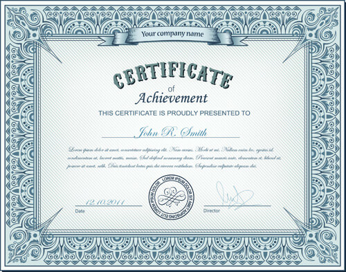 best certificates design vector set