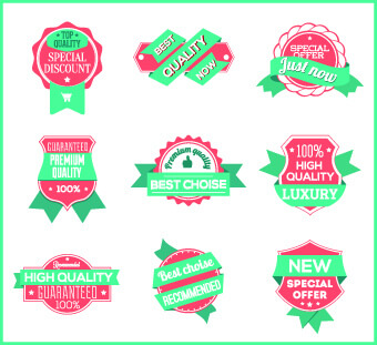 best label with ribbon vintage style vector