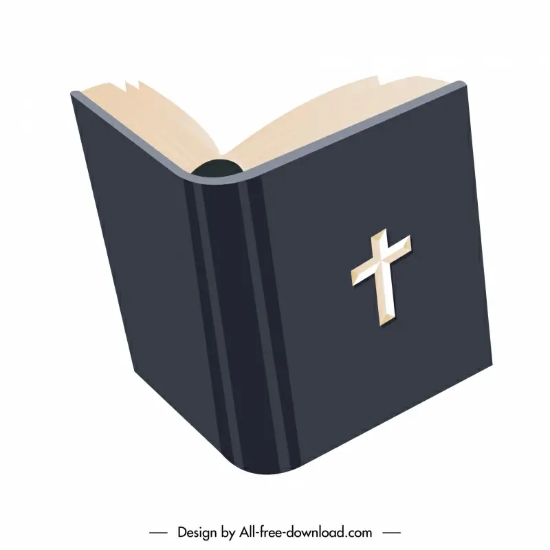 bible book icon open 3d design