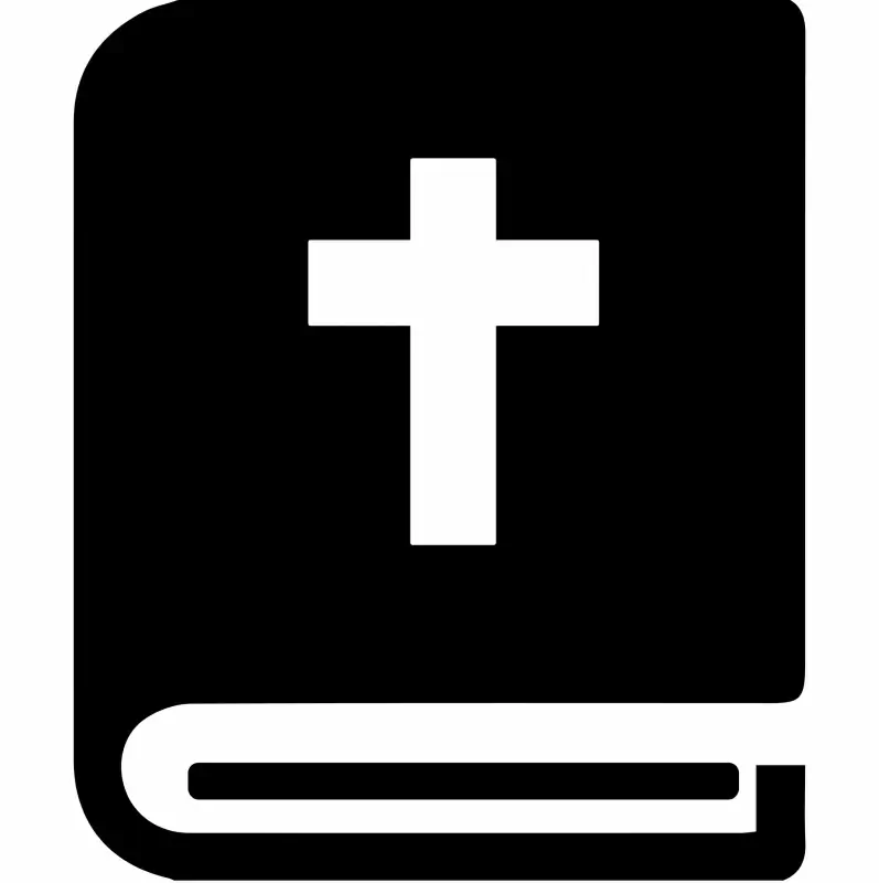 bible book sign icon black white contrast design