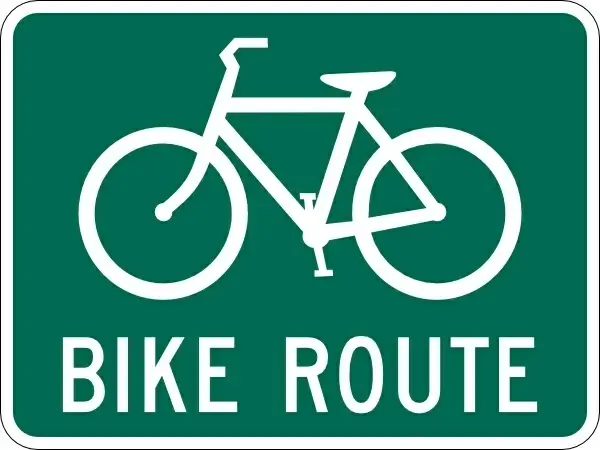 Bicycle Route Sign clip art