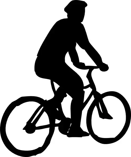 Bicyclist Sillouette clip art