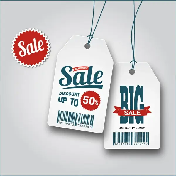 big sale discount hange tags