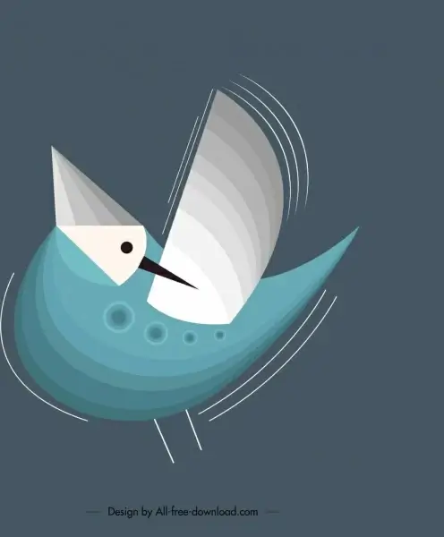bird background sparrow icon motion design classical decor