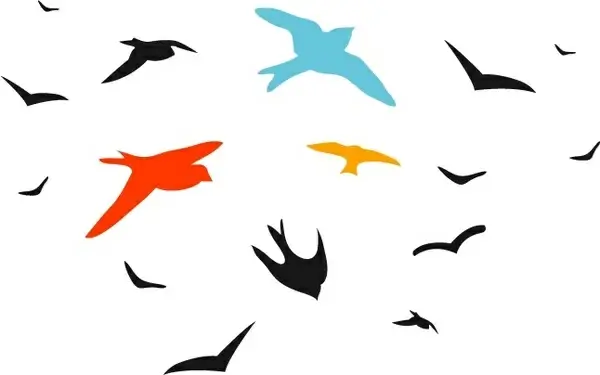 bird vector set