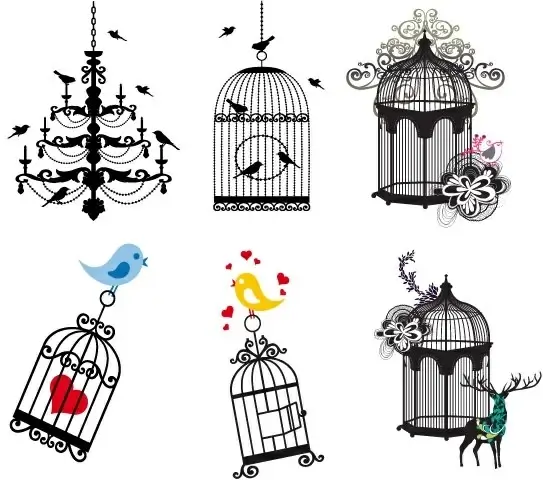 birdcage theme vector
