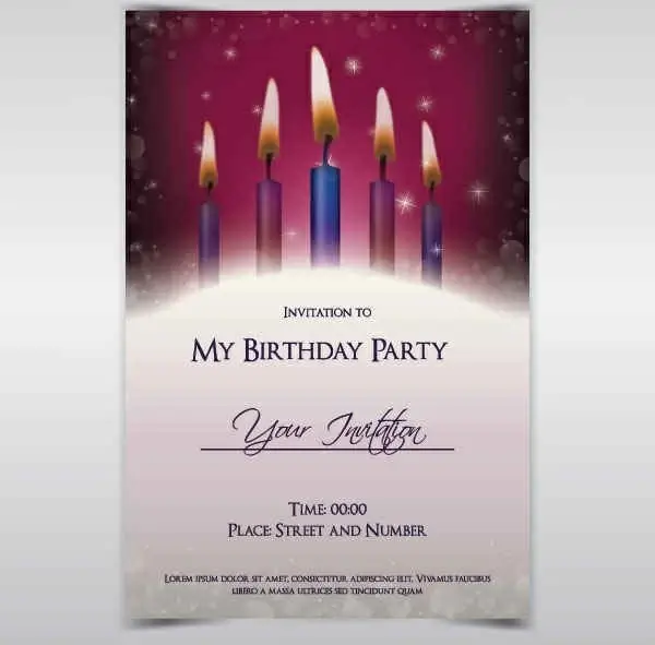 Birthday Invitations vector background