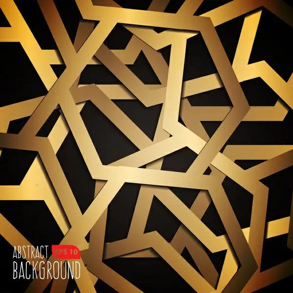 black and gold background in geometric style