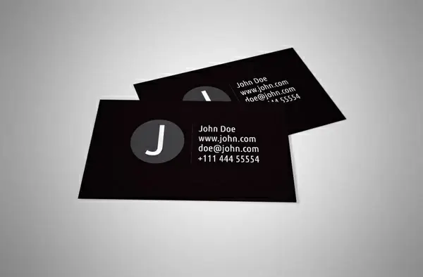 black and white personal business card design