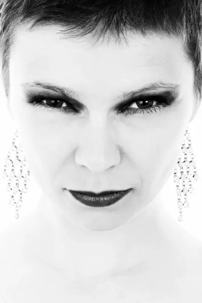 black and white portrait