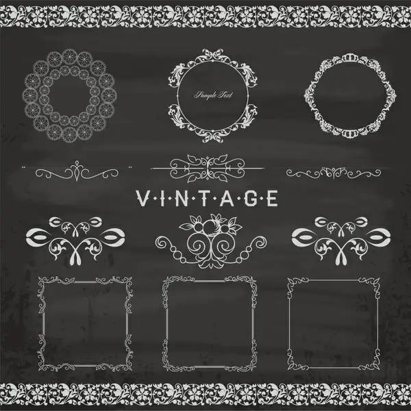 black and white vintage pattern borders