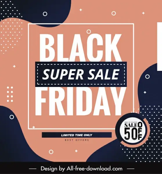 black friday banner template abstract simple decor