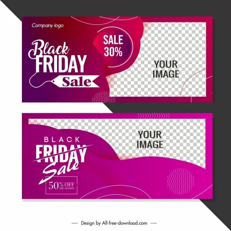 black friday discount banner template elegant checkered decor