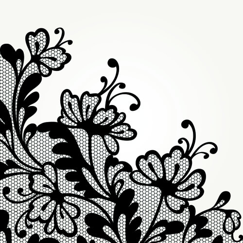 black lace backgrounds vector