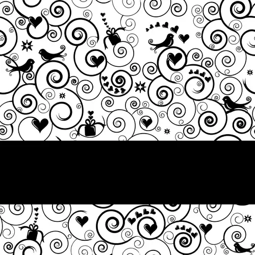 black style floral background art vector