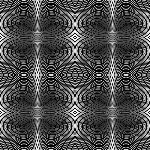 black with white abstract seamless pattern vector set