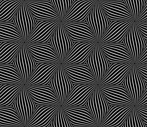 black with white abstract seamless pattern vector set
