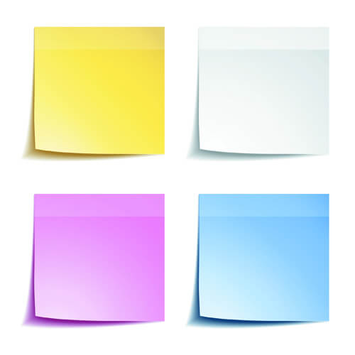 blank paper notes vector