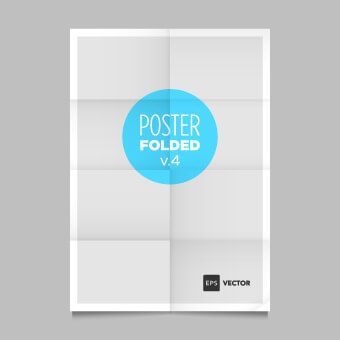 blank poster template vector 