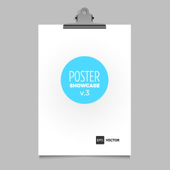 blank poster template vector 