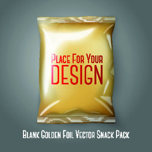blank snack package elements vector