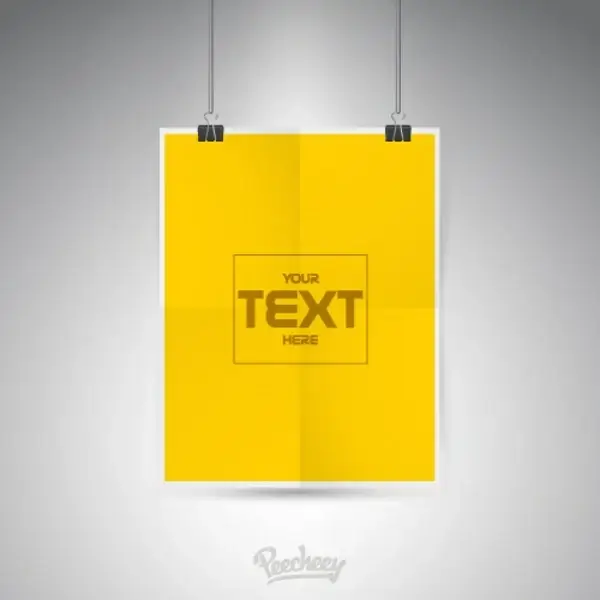 blank yellow poster template