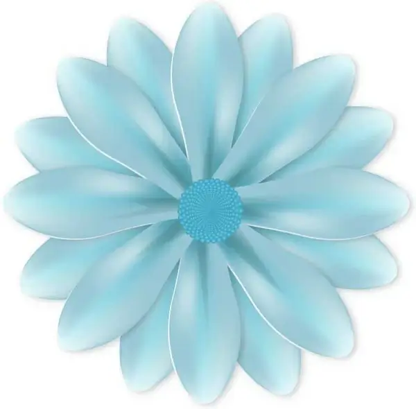 blue abstract flower illustration
