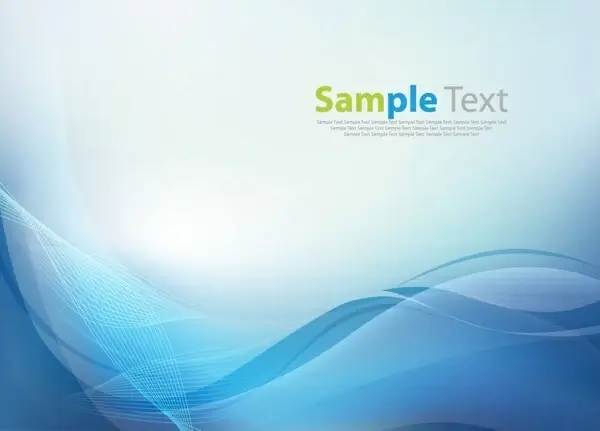 blue abstract soft waves vector background
