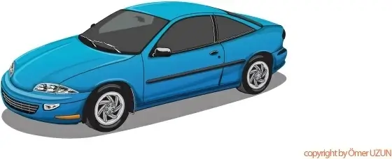 Blue Car Vector 