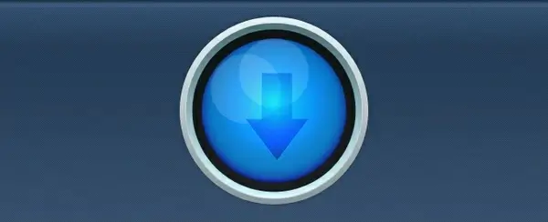 Blue Circular Download Button
