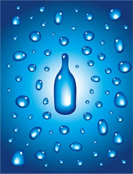 blue drops water vector backgorunds