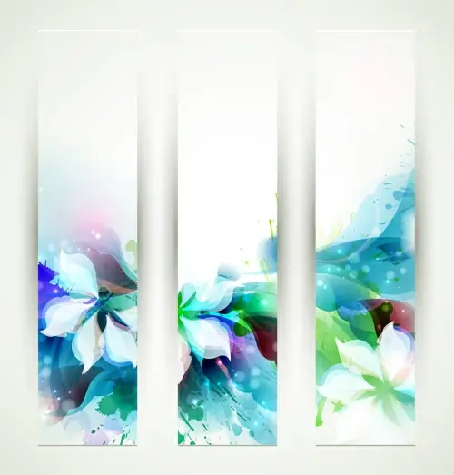 blue flower backgrounds vector