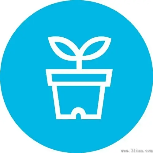 blue flower small icon vector