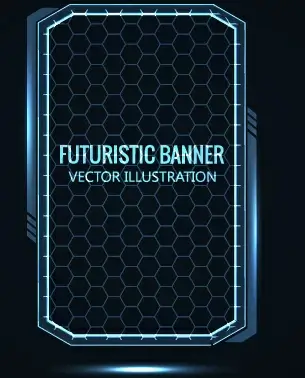 blue light futuristic illustration vector