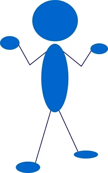 Blue Man Amazed clip art