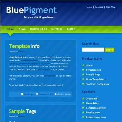 Blue Pigment 1.0 Template