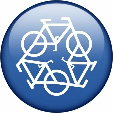 blue recycling symbol
