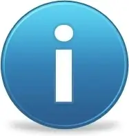 blue round infomation sign
