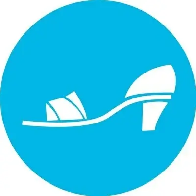 blue sandals icons vector