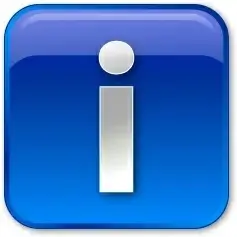 Blue square infomation sign