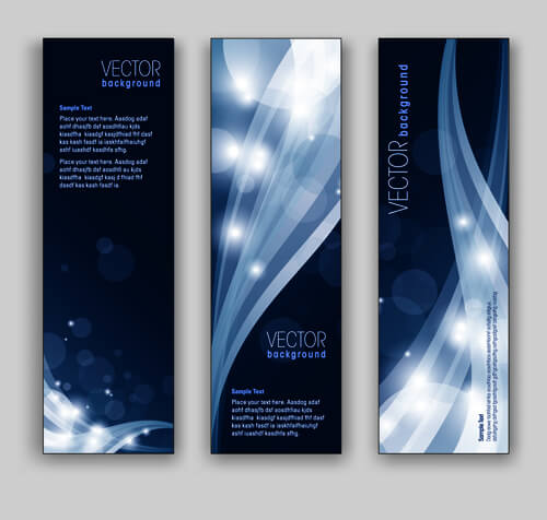 blue style vertical banner vector
