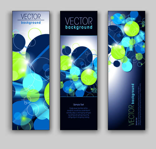 blue style vertical banner vector