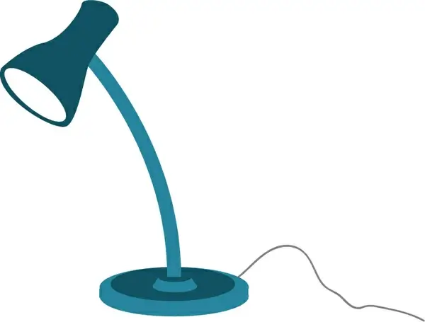blue stylised lamp illustration