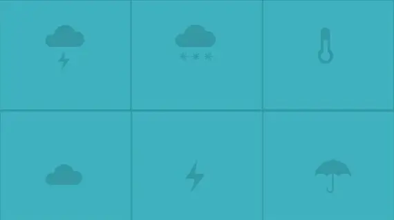 Blue Vector Weather Icon Pack