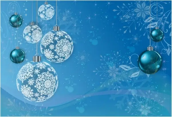 Blue Winter Holiday Background