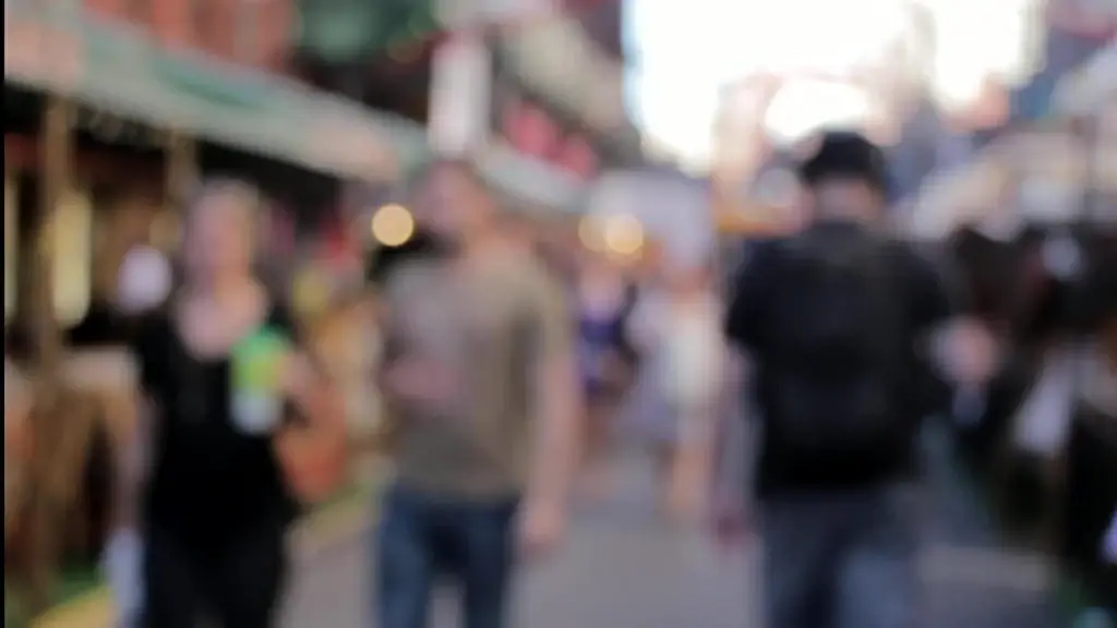 blurred clip of crowded town life